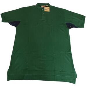 NWT Chesterfield Shirt Mens Green Navy Polo Sz L Preppy Street